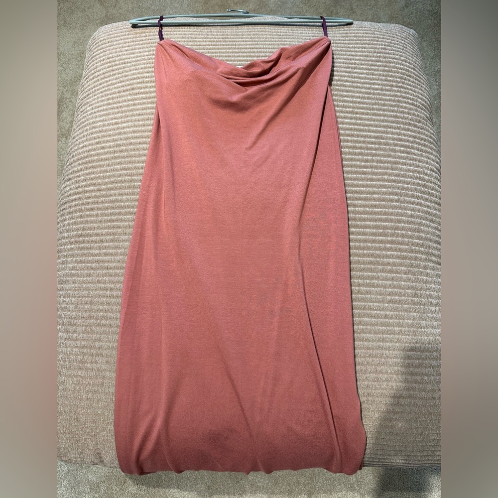 Wilfred free strapless dusty pink dress size small
